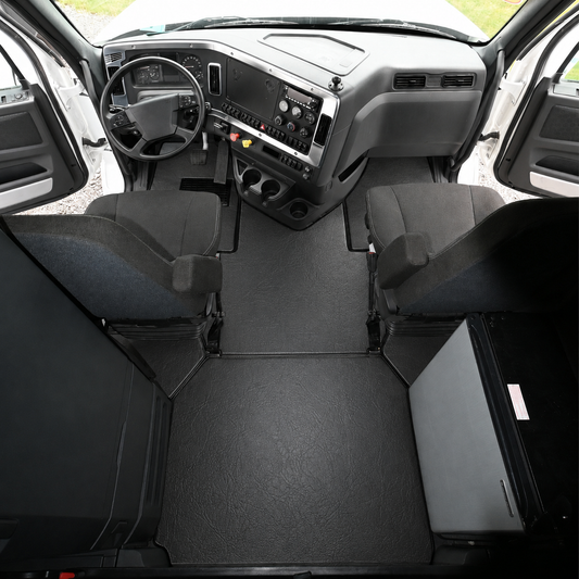 Floor mats fits FREIGHTLINER CASCADIA 116, 126 (2018-current) truck floor mats Prestige-Line BLACK