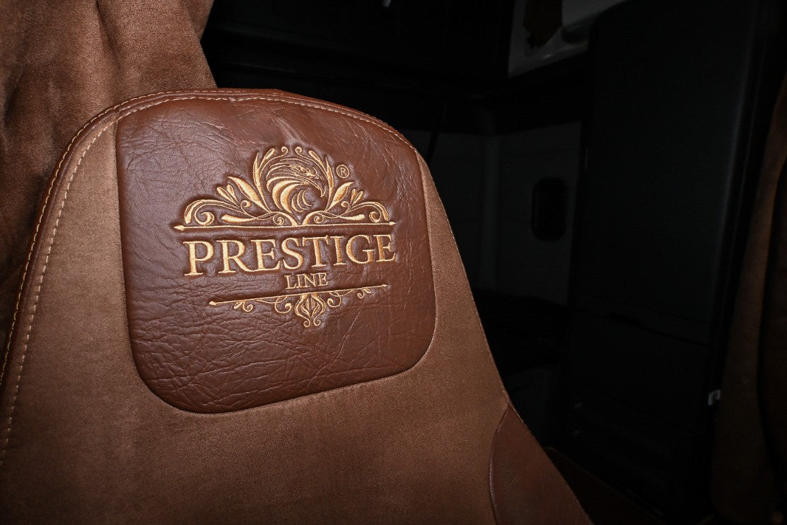 FREIGHTLINER CASCADIA, gen.3, 2 evolution, 2014-current 33" back truck seat cover Prestige-Line BROWN ALFA-WAYS LLC