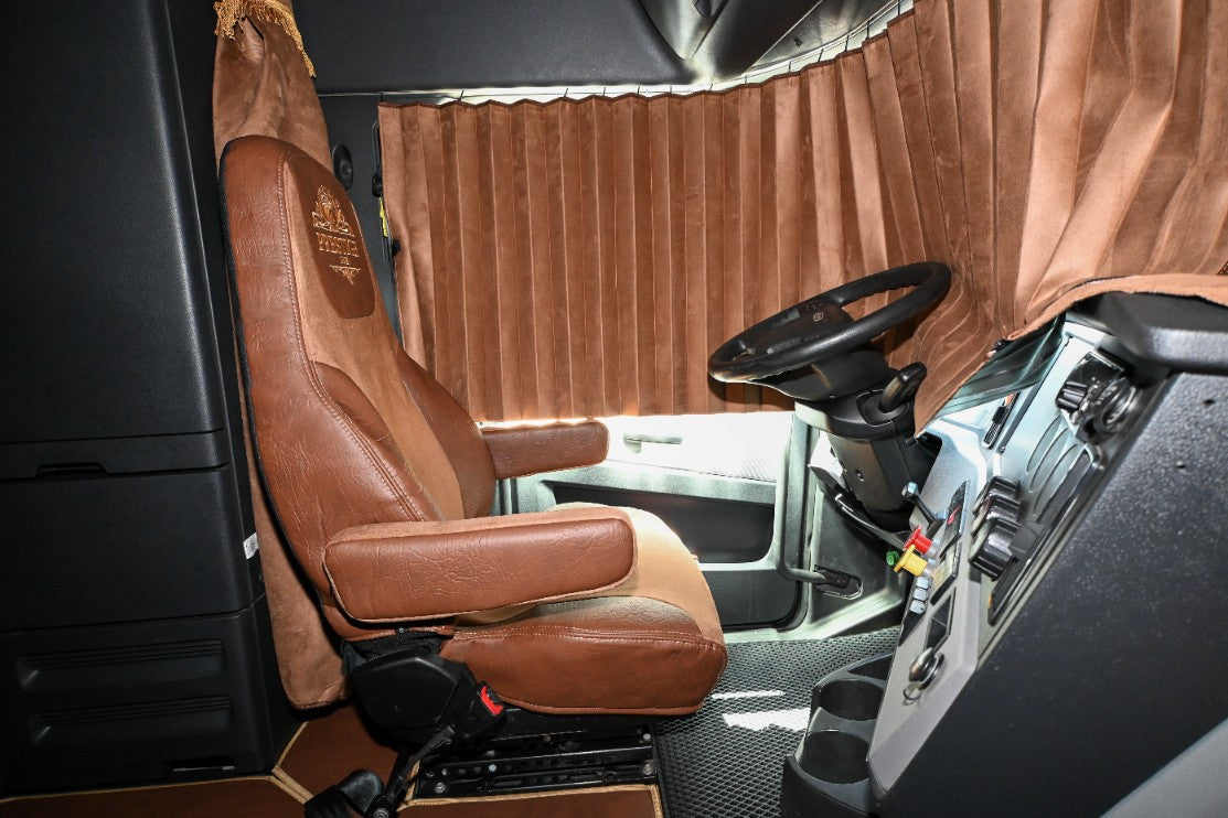 FREIGHTLINER CASCADIA, gen.3, 2 evolution, 2014-current 33" back truck seat cover Prestige-Line BROWN ALFA-WAYS LLC