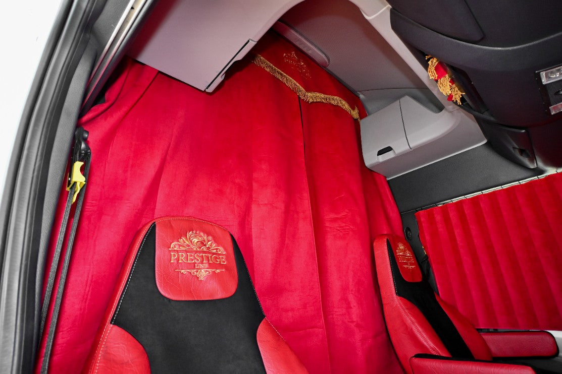 FREIGHTLINER CASCADIA gen.3 2018- current truck sleeper curtains Prestige-Line RED ALFA-WAYS LLC