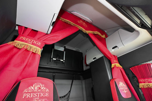 FREIGHTLINER CASCADIA gen.3 2018- current truck sleeper curtains Prestige-Line RED ALFA-WAYS LLC