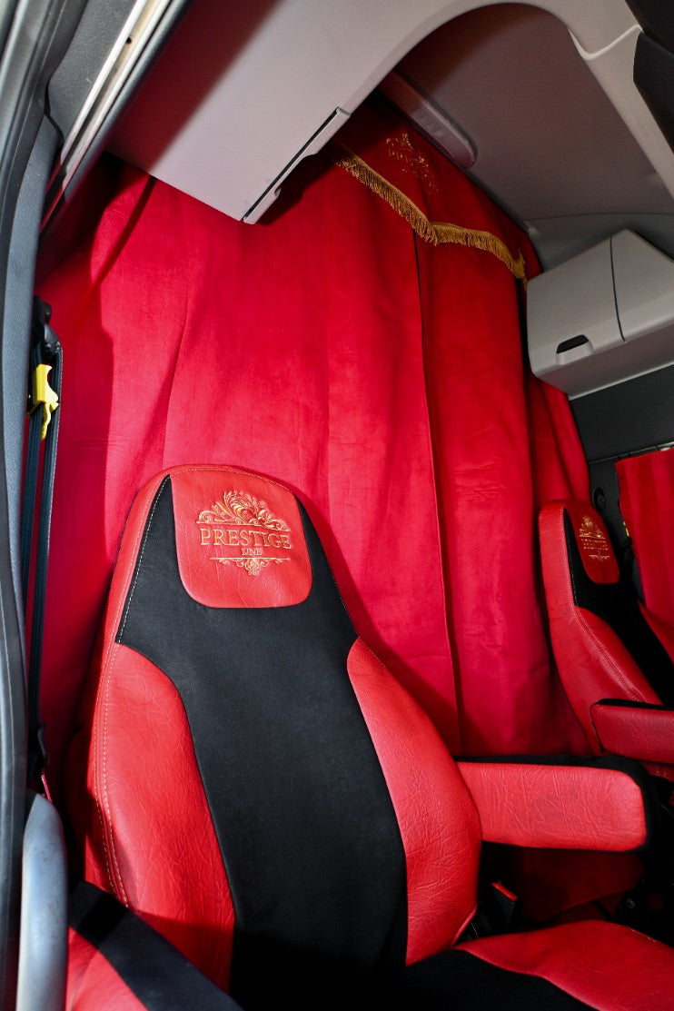 FREIGHTLINER CASCADIA gen.3 2018- current truck sleeper curtains Prestige-Line RED ALFA-WAYS LLC