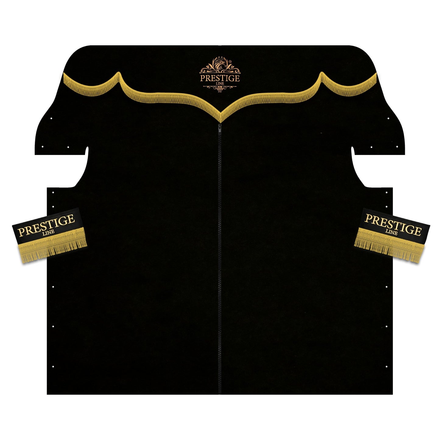 INTERNATIONAL LT RH PROSTAR LONESTAR truck sleeper curtains Prestige-Line BLACK ALFA-WAYS LLC