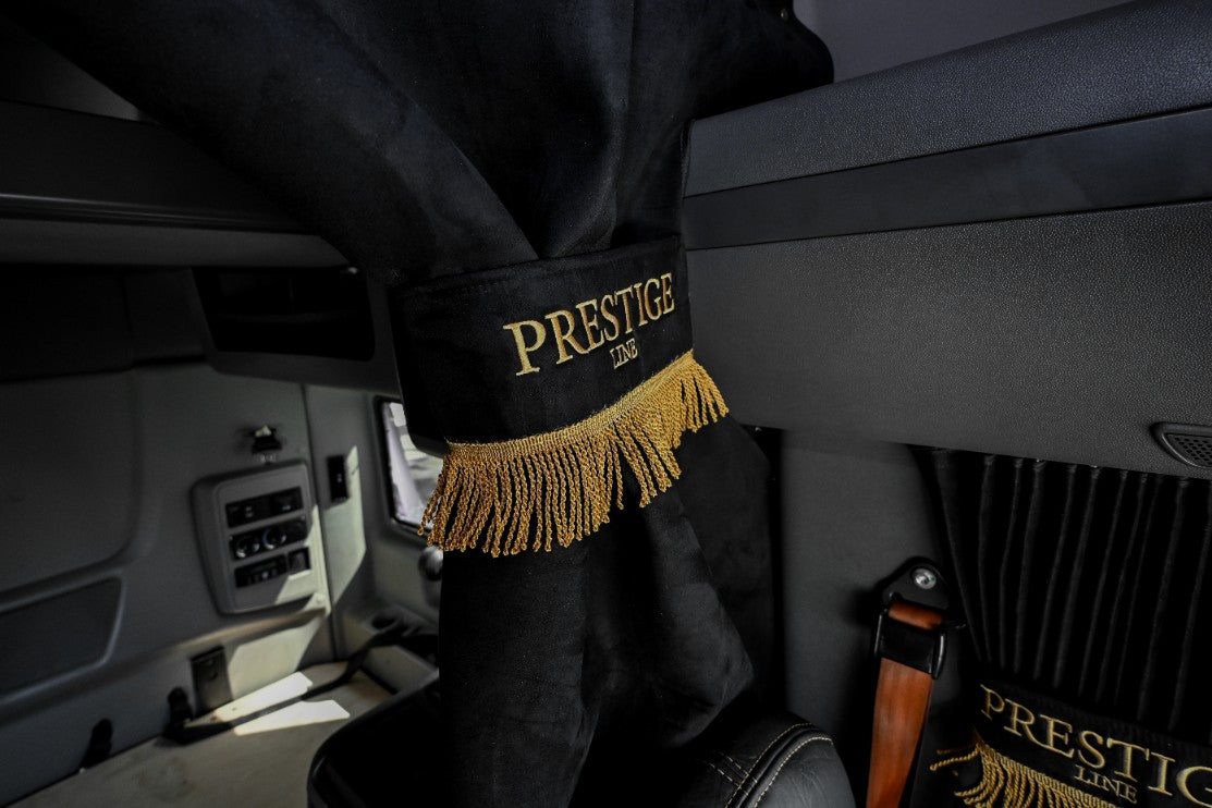 INTERNATIONAL LT RH PROSTAR LONESTAR truck sleeper curtains Prestige-Line BLACK ALFA-WAYS LLC