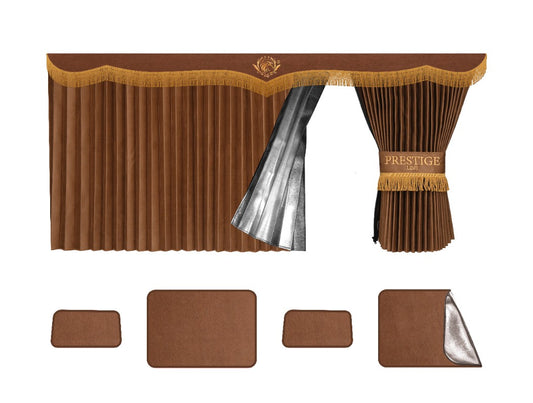 INTERNATIONAL LT RH PROSTAR LONESTAR truck window curtains Prestige-Line BROWN ALFA-WAYS LLC