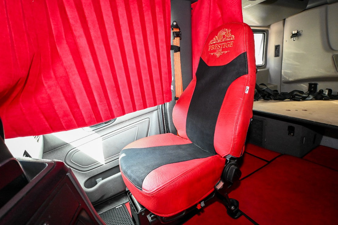INTERNATIONAL LT RH PROSTAR LONESTAR truck window curtains Prestige-Line RED ALFA-WAYS LLC