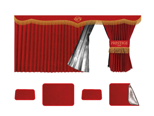 INTERNATIONAL LT RH PROSTAR LONESTAR truck window curtains Prestige-Line RED ALFA-WAYS LLC