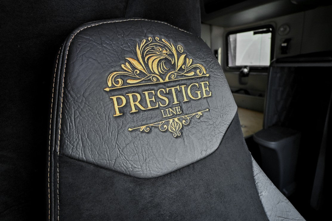 black truck seat cover INTERNATIONAL LT RH PROSTAR detail