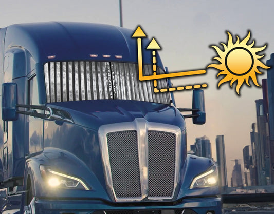 KENWORTH t-680 truck window curtains Prestige-Line BLACK ALFA-WAYS LLC