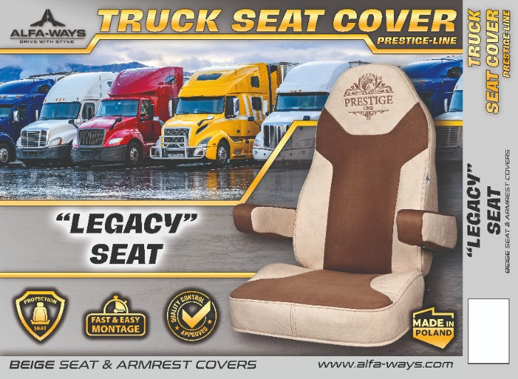 LEGACY seat, truck seat cover Prestige-Line BEIGE ALFA-WAYS LLC