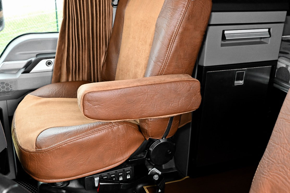 MACK ANTHEM, pinacle, granite, 2019-current truck seat cover Prestige-Line BROWN ALFA-WAYS LLC