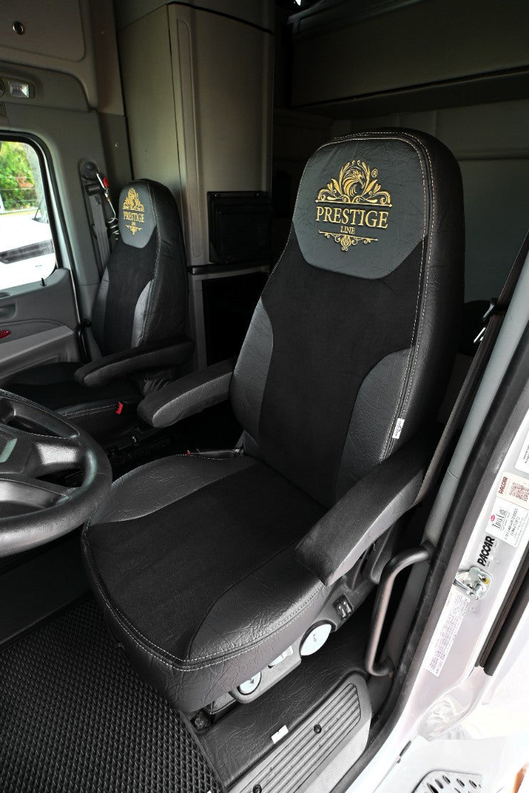 PETERBILT 579, 579EV, 589, 567 truck seat cover Prestige-Line BLACK ALFA-WAYS LLC