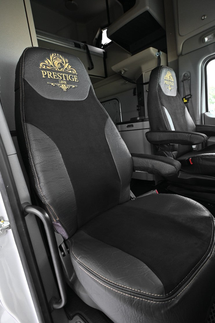 PETERBILT 579, 579EV, 589, 567 truck seat cover Prestige-Line BLACK ALFA-WAYS LLC