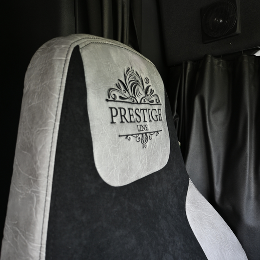FREIGHTLINER CASCADIA 125, 116, 126 (2014-current) (33" back) truck seat cover & armrest covers Prestige-Line GRAY
