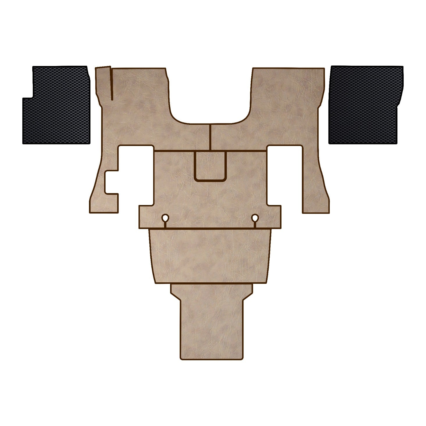 VOLVO vnl 630, 670 2004-2018 truck floor mats Prestige-Line BEIGE ALFA-WAYS LLC