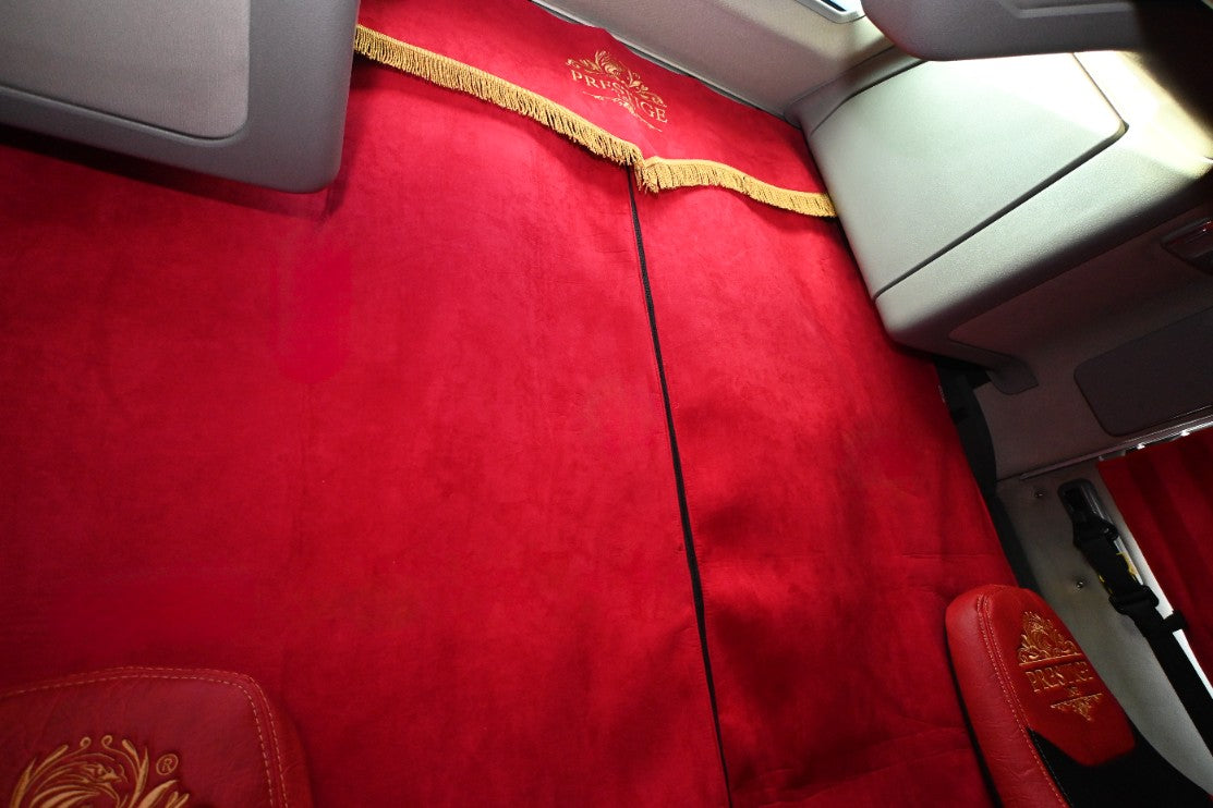 VOLVO vnl 660, 670, 780, 860 truck sleeper curtains Prestige-Line RED ALFA-WAYS LLC