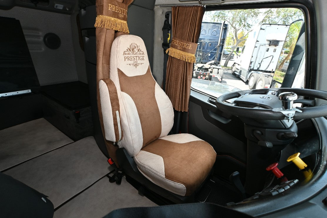 VOLVO vnl, vnr, vnx, vhd, vah 2019-current truck seat cover Prestige-Line BEIGE ALFA-WAYS LLC