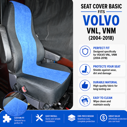 Seat Cover Basic fits VOLVO vnl, vnm (2004-2018) BLUE
