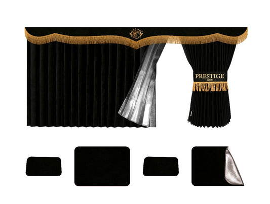 INTERNATIONAL LT RH PROSTAR LONESTAR truck window curtains Prestige-Line BLACK ALFA-WAYS LLC