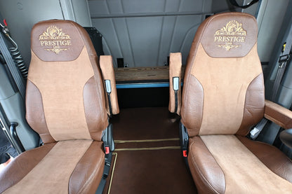 Brown seat cover PETERBILT 579, 579EV, 589, 567  interior cabin