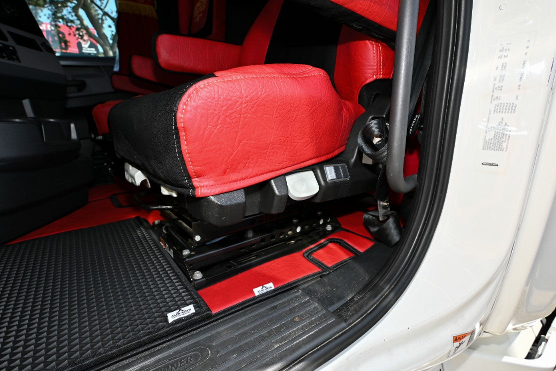 FREIGHTLINER CASCADIA, gen.3, 2018-current truck floor mats Prestige-Line RED ALFA-WAYS LLC