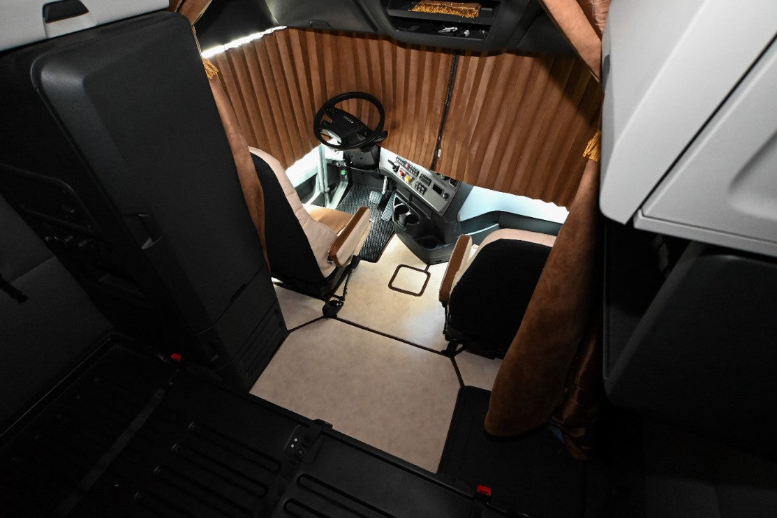 Beige floor mats for Freightliner Cascadia