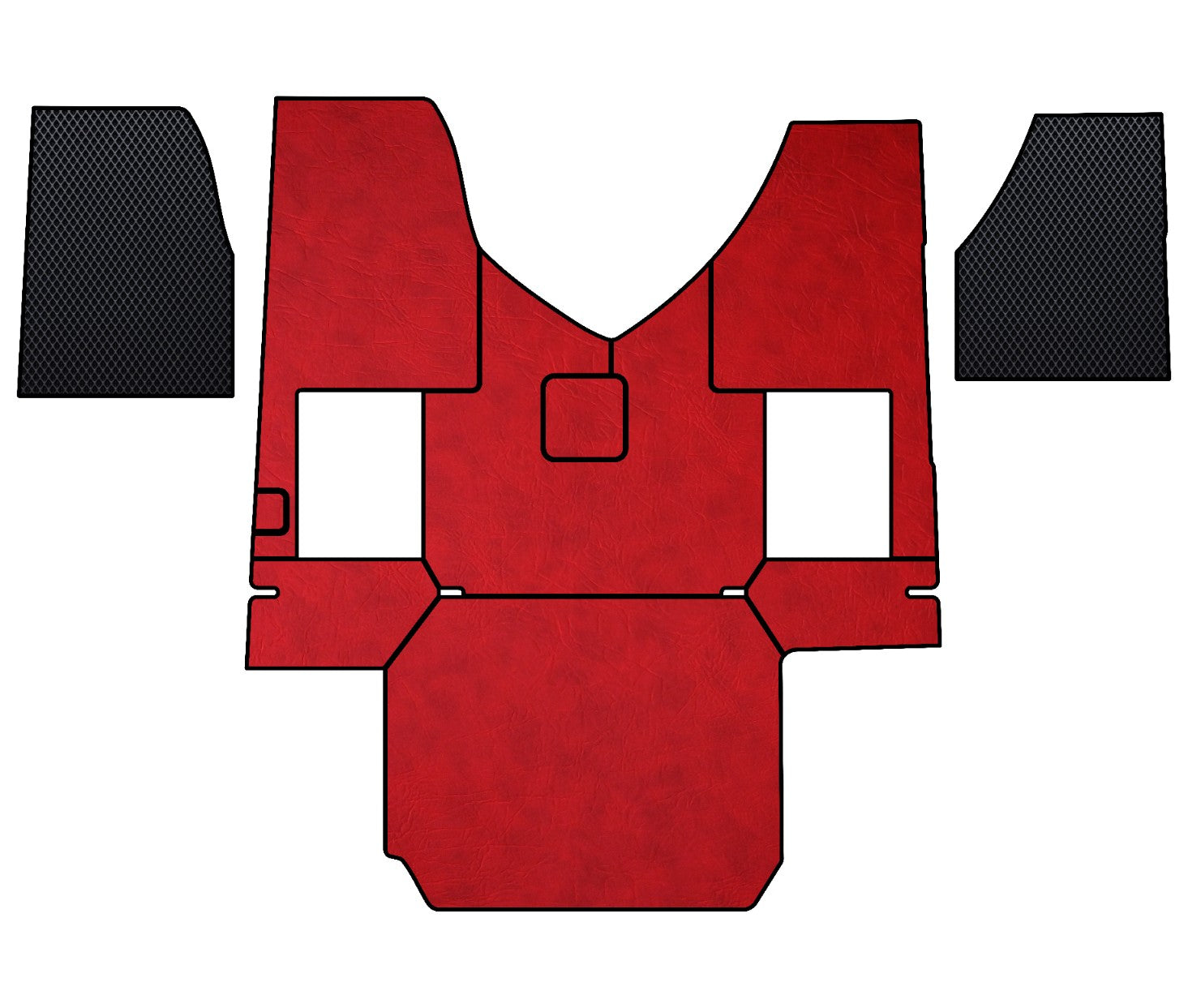 FREIGHTLINER CASCADIA, gen.3, 2018-current truck floor mats Prestige-Line RED ALFA-WAYS LLC