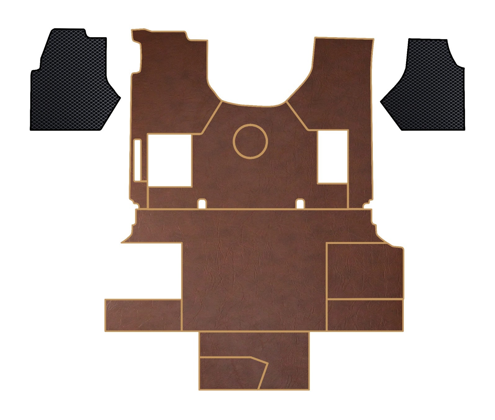 INTERNATIONAL LT RH PROSTAR LONESTAR truck floor mats BROWN ALFA-WAYS LLC