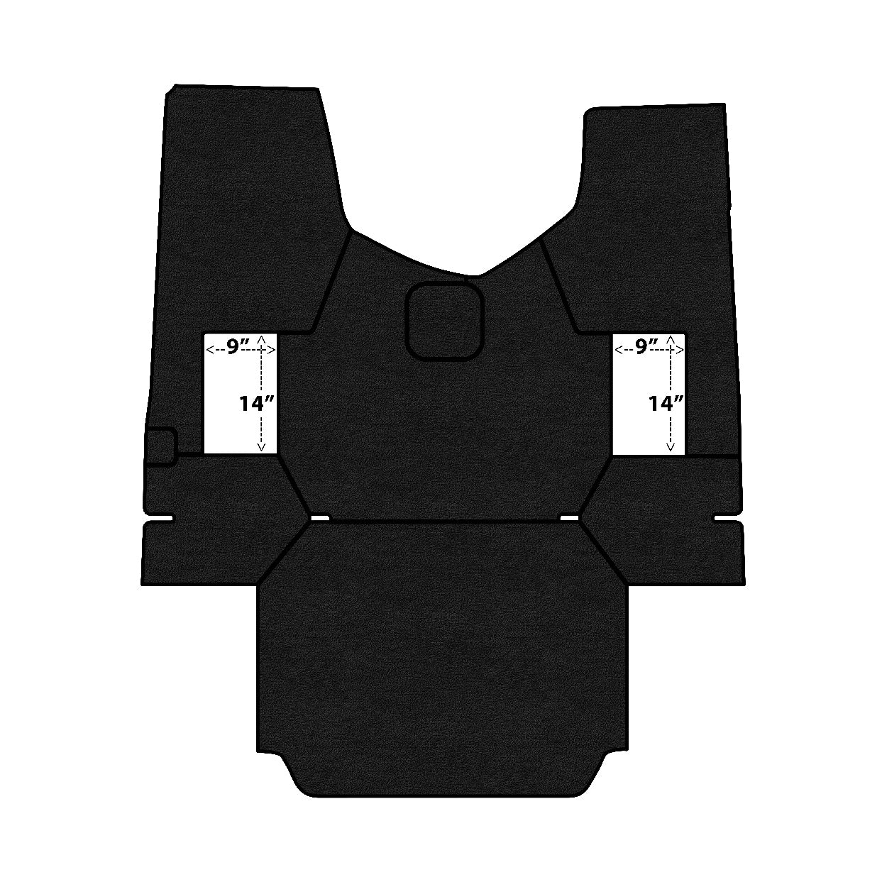 Black Velour floor mats fits for PETERBILT 587