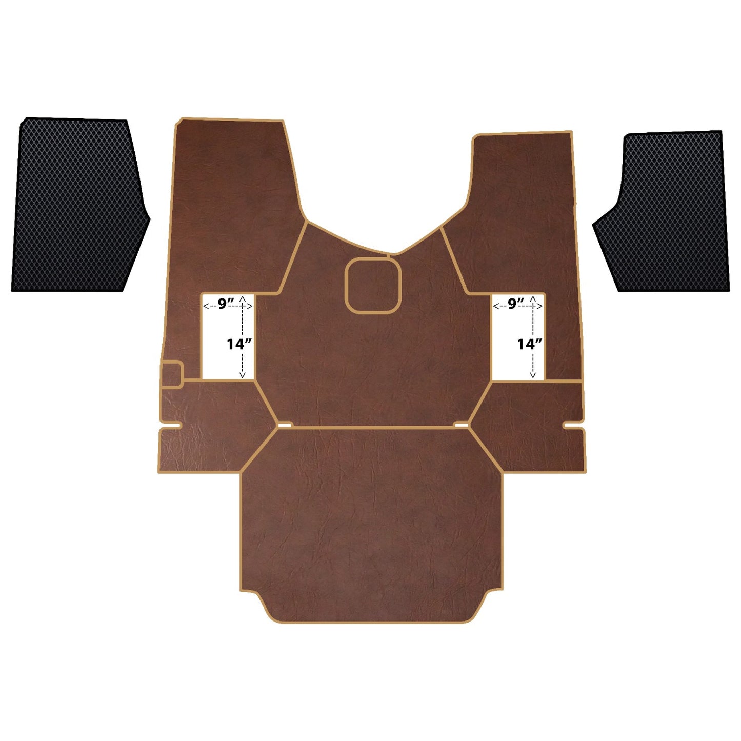 Brown Floor Mats for FREIGHTLINER CASCADIA 2008-2013 