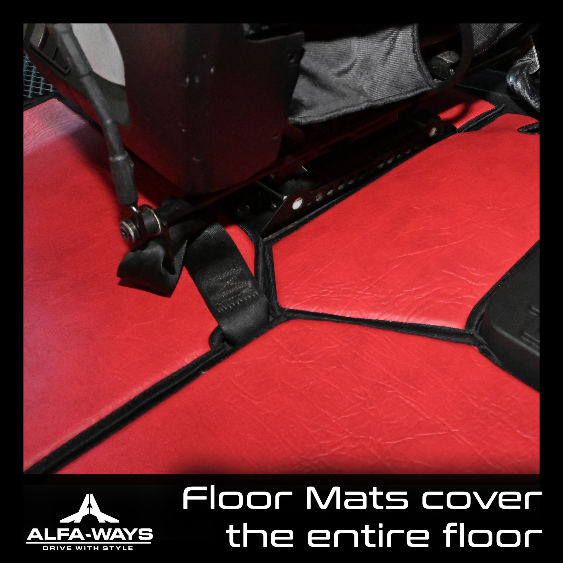 Red Floor Mats for Freightliner Cascadia gen. 3 (2018-current) 