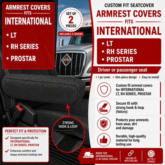 Armrest Covers fits INTERNATIONAL LT & RH SERIES, PROSTAR
