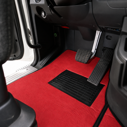 Floor mats fits FREIGHTLINER CASCADIA 116, 126 (2018-current) truck floor mats Prestige-Line RED