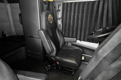 Black seat cover for FREIGHTLINER CASCADIA, gen.3, 2 evolution, 2014-current inside cabin