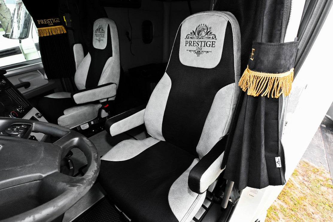 gray seat cover for FREIGHTLINER CASCADIA, gen.3, 2 evolution, 2014-current interior cabin
