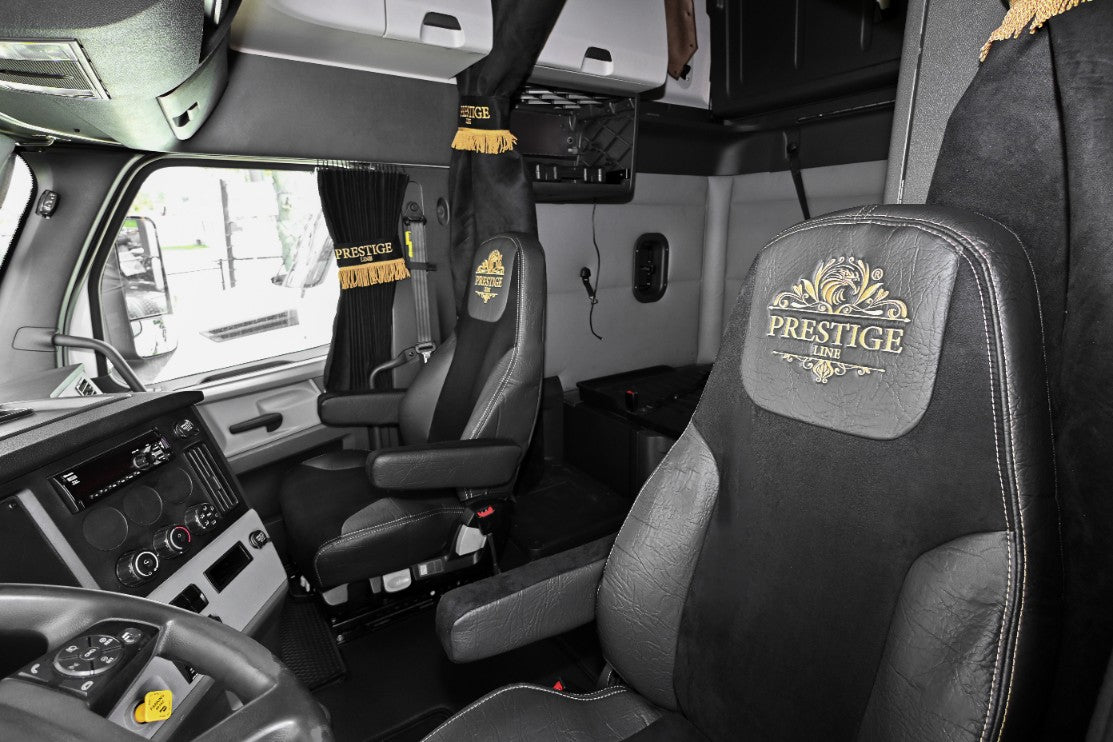 Black seat cover for FREIGHTLINER CASCADIA, gen.3, 2 evolution, 2014-current inside interior