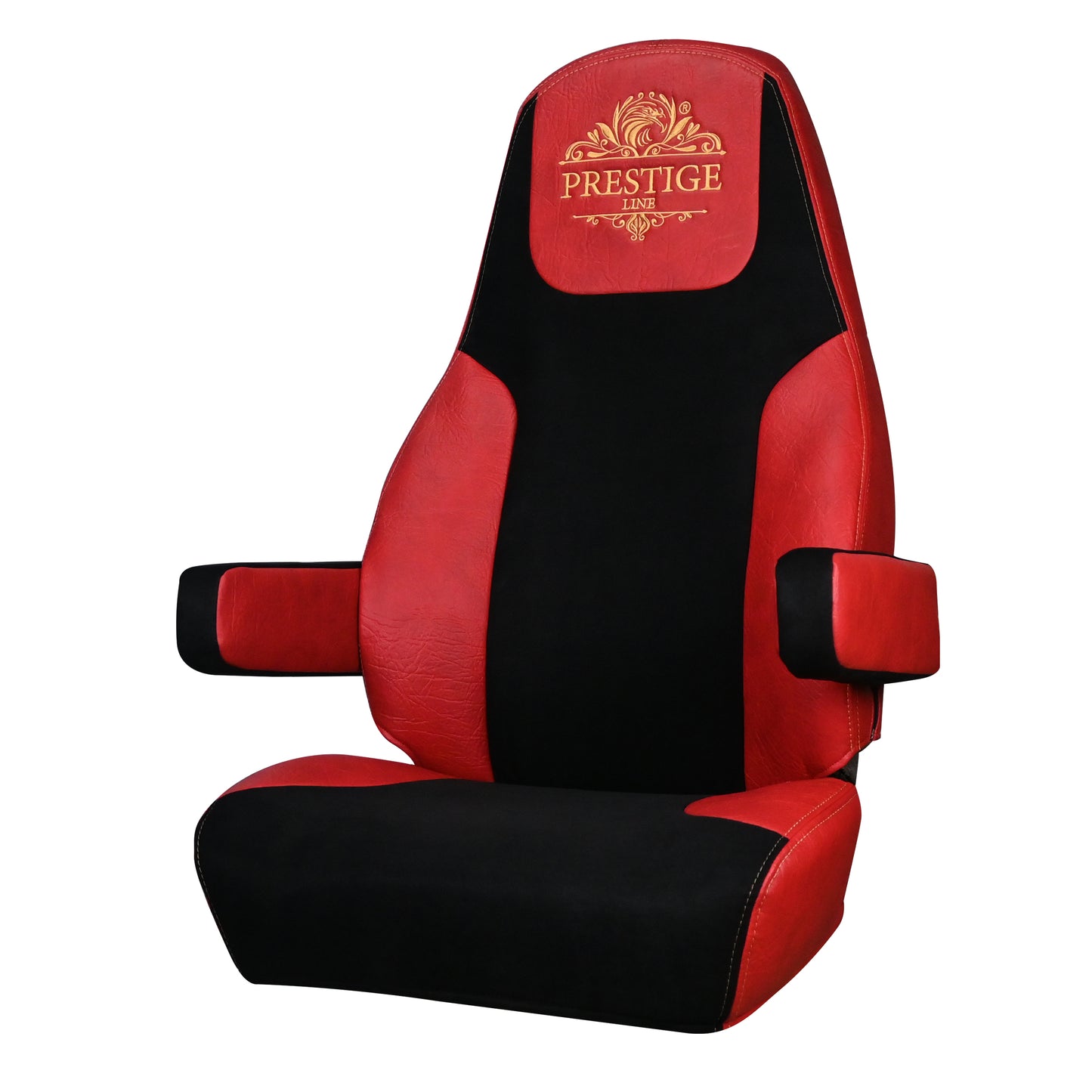 Red seat cover FREIGHTLINER CASCADIA, gen.3, 2 evolution render