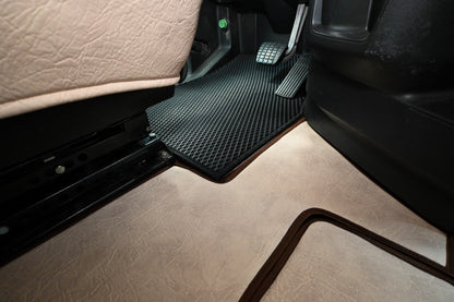 Beige floor mats for Freightliner Cascadia