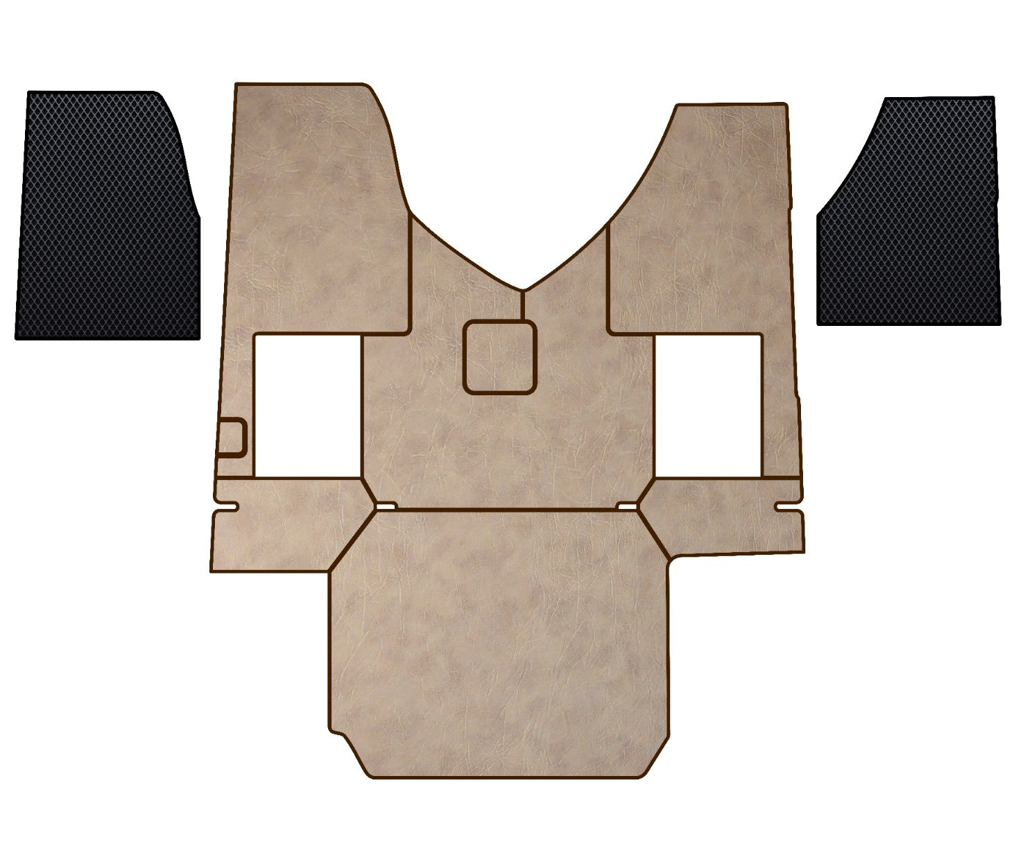 Beige Floor Mats Freightliner Cascadia gen. 3 2018 - Full set – ALFA-WAYS  LLC