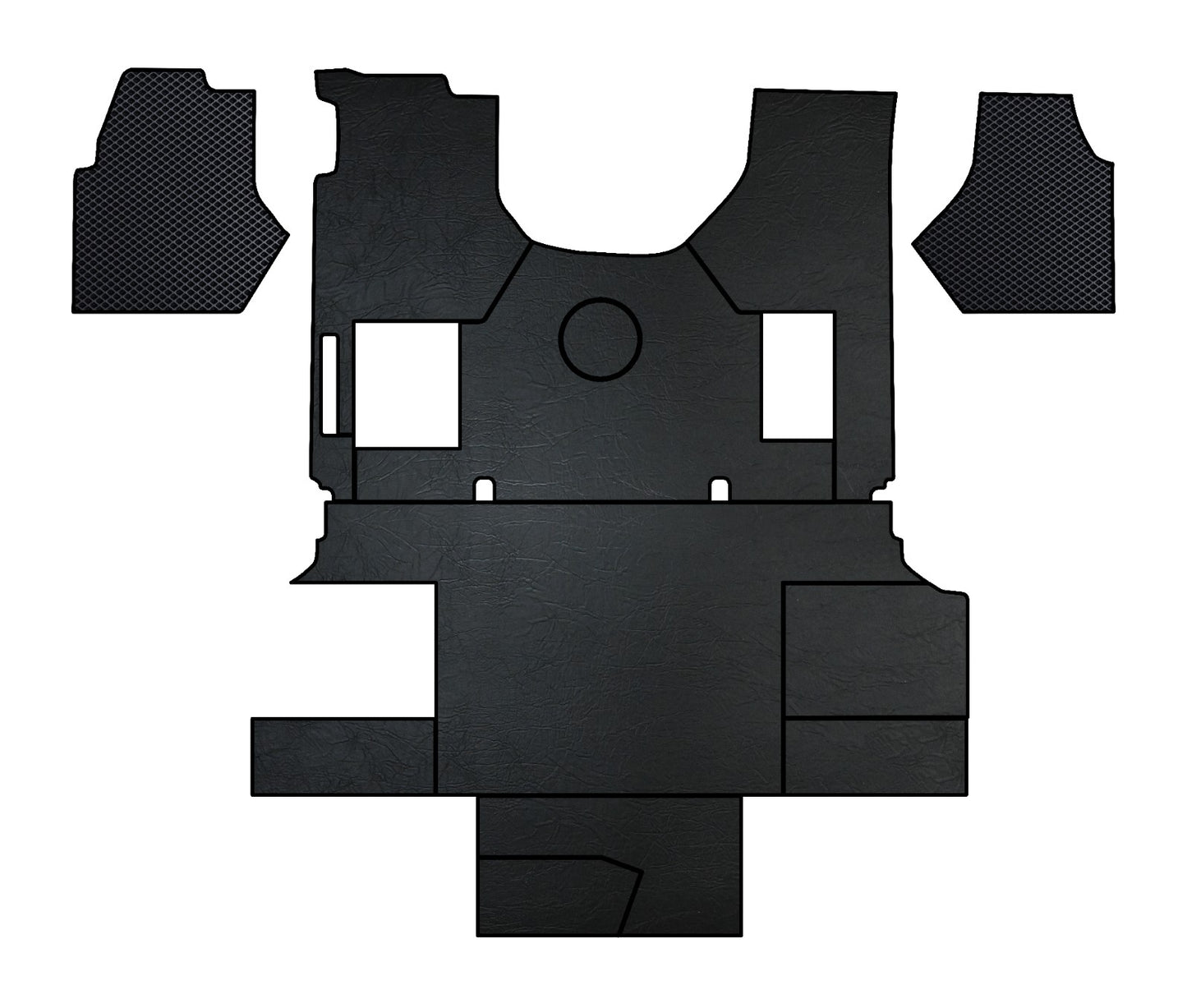 INTERNATIONAL LT RH PROSTAR LONESTAR truck floor mats BLACK ALFA-WAYS LLC