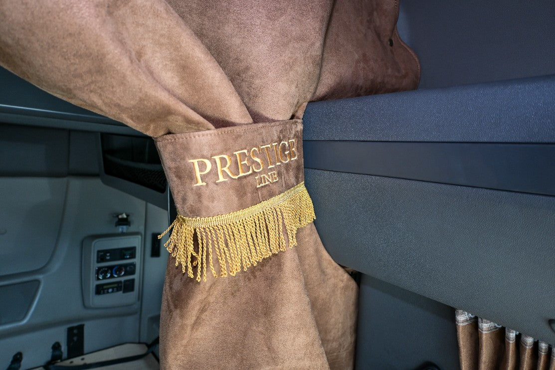 INTERNATIONAL LT RH PROSTAR LONESTAR truck sleeper curtains Prestige-Line BROWN ALFA-WAYS LLC