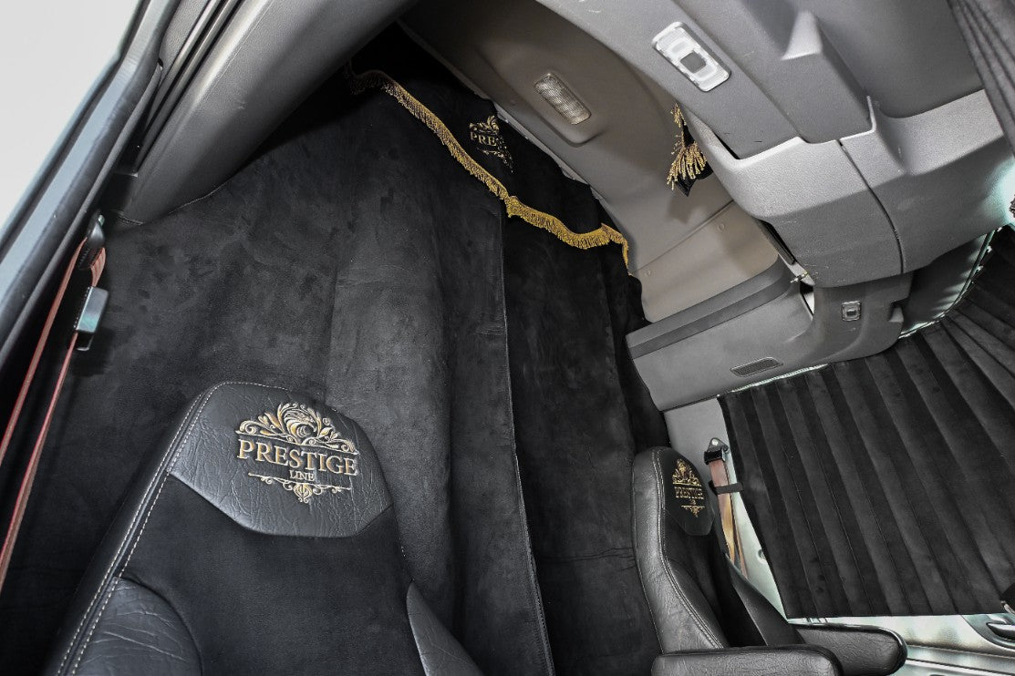 INTERNATIONAL LT RH PROSTAR LONESTAR truck sleeper curtains Prestige-Line BLACK ALFA-WAYS LLC