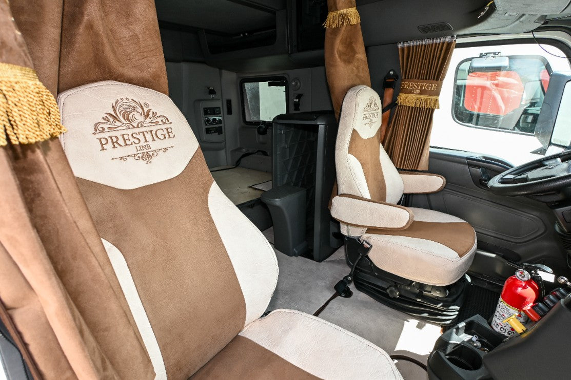 beige  truck seat cover INTERNATIONAL LT RH PROSTAR interior
