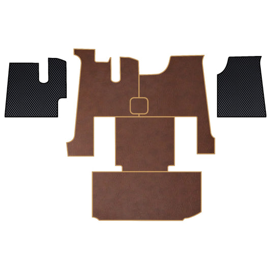 KENWORTH W900, T600, T660, 2006-2019, truck floor mats Prestige-Line BROWN ALFA-WAYS LLC