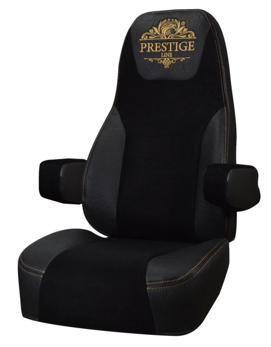 KENWORTH t-600, t-660, t-700, t-800, t-2000, w-900, w900l truck seat cover Prestige-Line BLACK ALFA-WAYS LLC