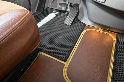 PETERBILT 579 truck floor mats Prestige-Line BROWN ALFA-WAYS LLC