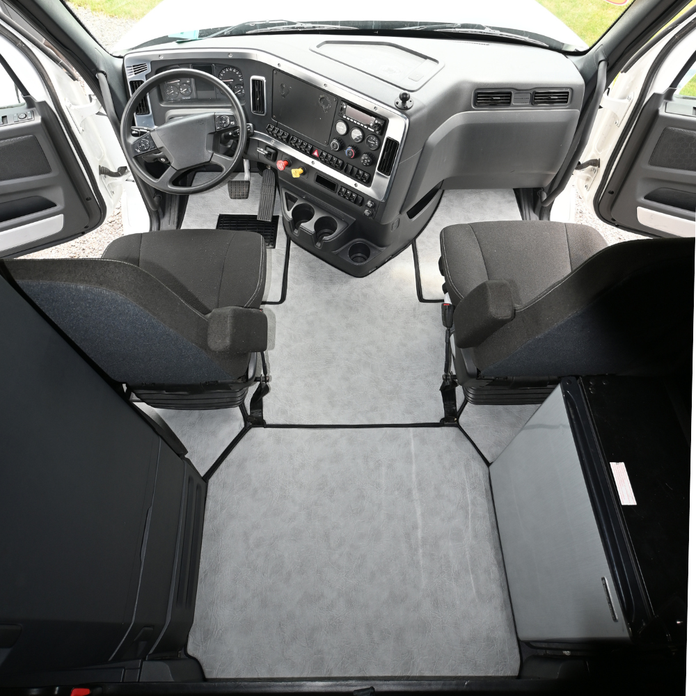 Floor mats fits FREIGHTLINER CASCADIA 116, 126 (2018-current) truck floor mats Prestige-Line GRAY