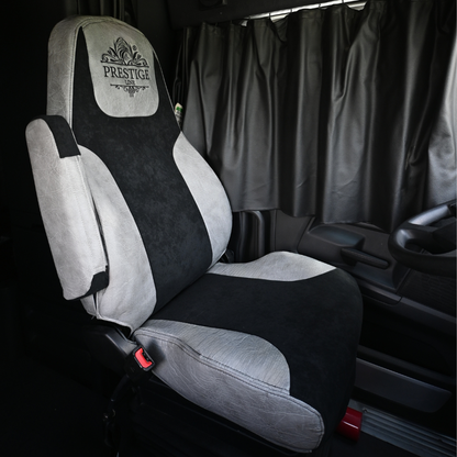 FREIGHTLINER CASCADIA 125, 116, 126 (2014-current) (33" back) truck seat cover & armrest covers Prestige-Line GRAY