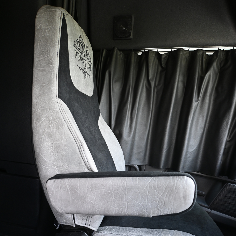 FREIGHTLINER CASCADIA 125, 116, 126 (2014-current) (33" back) truck seat cover & armrest covers Prestige-Line GRAY