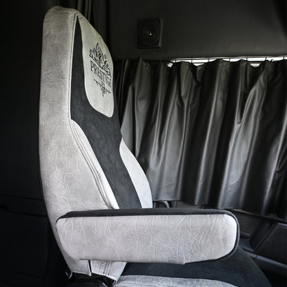 FREIGHTLINER CASCADIA 125, 116, 126 (2014-current) (33" back) truck seat cover & armrest covers Prestige-Line GRAY